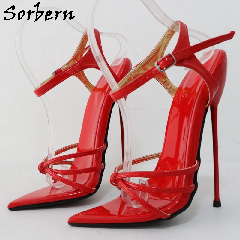 Sorbern Sexy 14Cm 16cm sandali con tacco a spillo in acciaio per le donne Night Club scarpe da ballo sandali con tacco alto taglia cinese 35-50