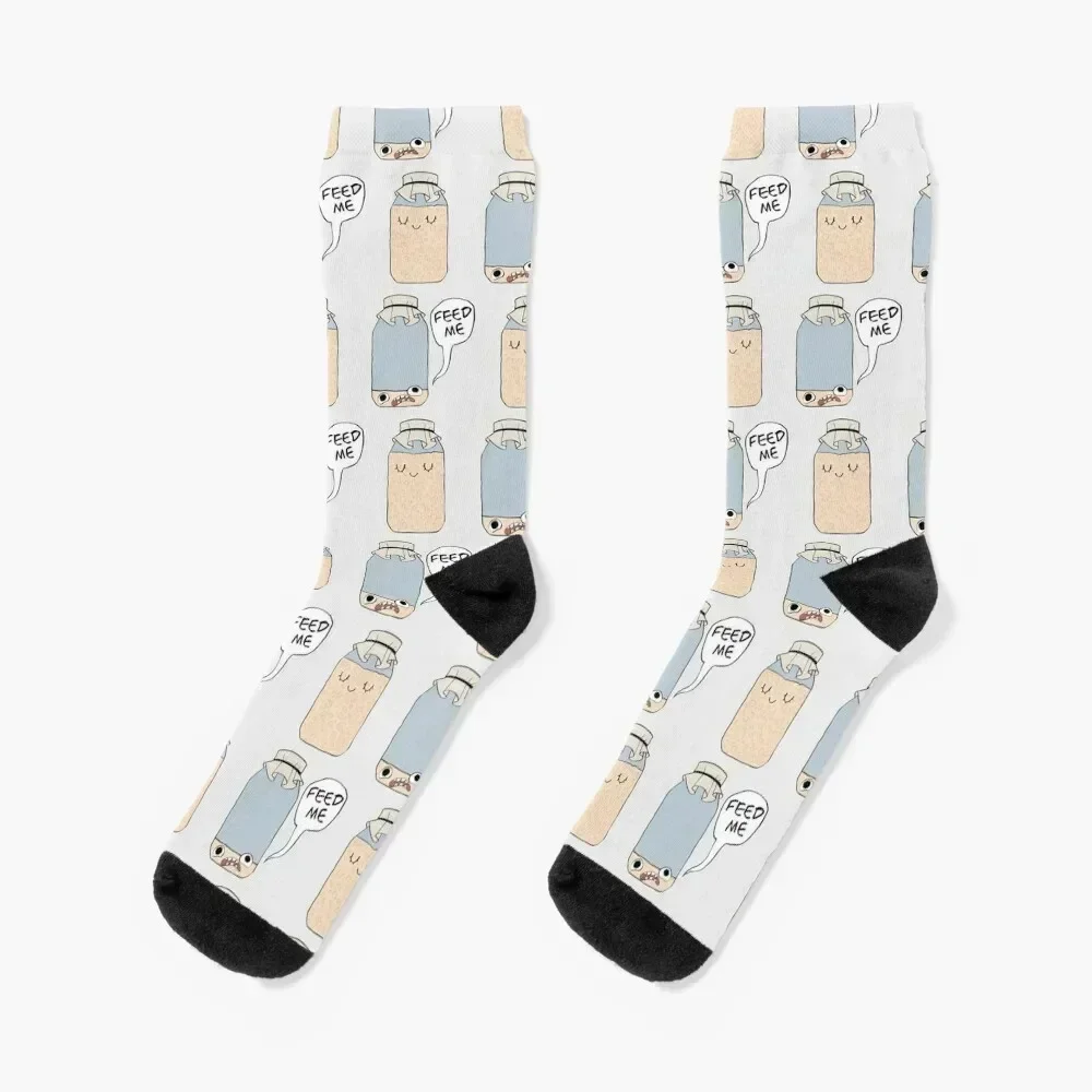 

Sourdough Starter Jar Socks designer summer football Crossfit Socks Woman Men's