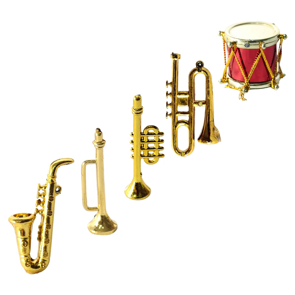 Mini Saxophone House Accessories Toys Trumpet Decor Miniature Instrument Model Props