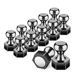 3/5/10/12pcs Super Strong Neodymium Magnet Magnetic Pushpins Sucker Thumbtack Steel Magnet Push Pin for Refrigerator Whiteboard