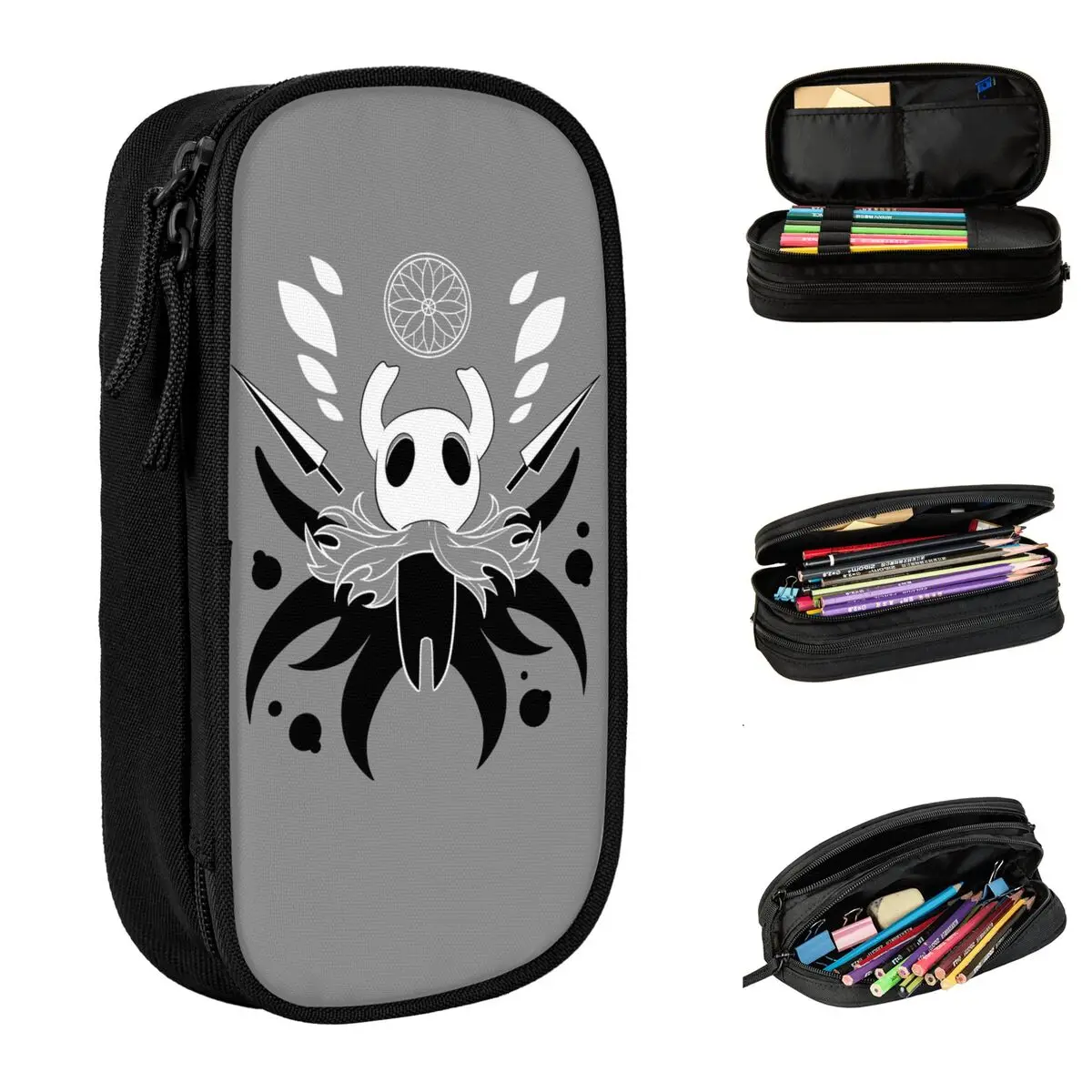 حقائب أقلام رصاص ذات سعة كبيرة للأطفال ، حقائب أقلام من الفارس المجوف البطل من Dirtmouth ، هدية مدرسية للطلاب