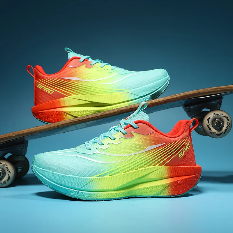 

2025 хит продаж, поддержка мужской и женской спортивной обуви, марафонские кроссовки с отскоком, уличная модная уличная прогулочная обувь