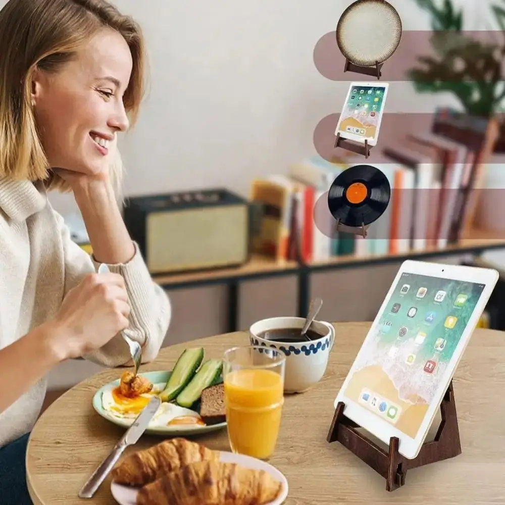 4.5/6/8 بوصة حامل عرض فني مضاد للانزلاق إطار صورة خشبي حامل عتيق متعدد الأغراض حامل عرض الكتب إطار الصورة