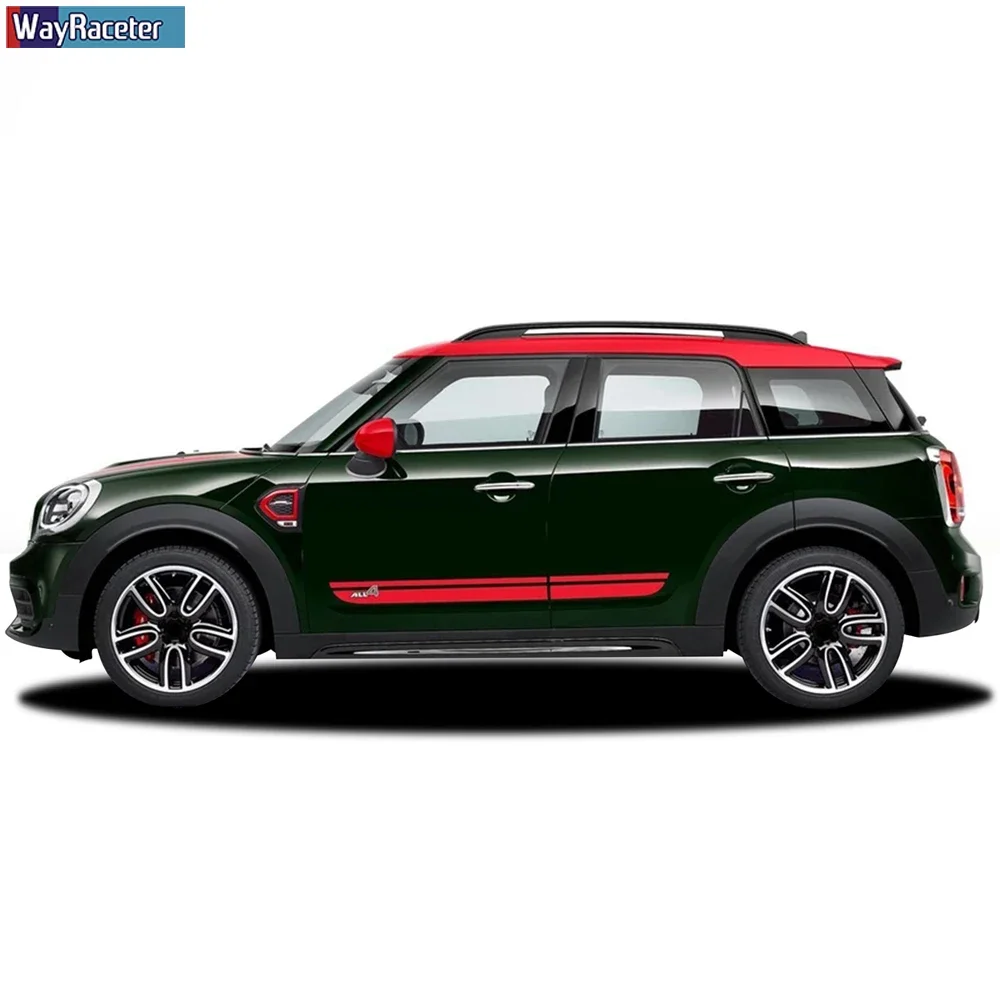 Car Hood Decal Bonnet Band Rear Trunk Body Kit Side Stripes Skirt Sticker For MINI Countryman F60 Cooper JCW Accessories