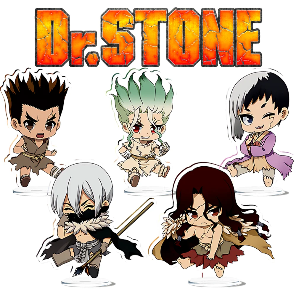 Anime Dr.Stone Acrylic Keychain Model Cosplay Charm Characters Senku Tsukasa Taiju Kuromu Ornament Accessories Collection Gifts