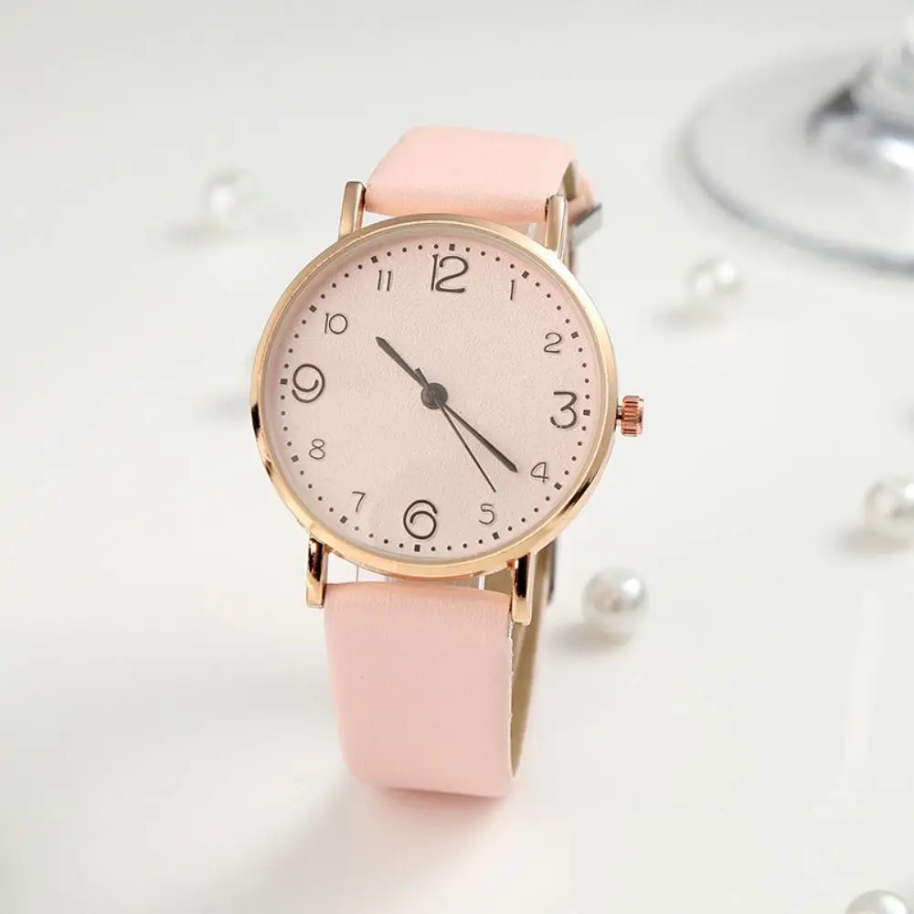 Quartz Wristwatches Fashion PU Leather Analogue Women's Watches 7 Colors Quartz Wristwatches Ladies