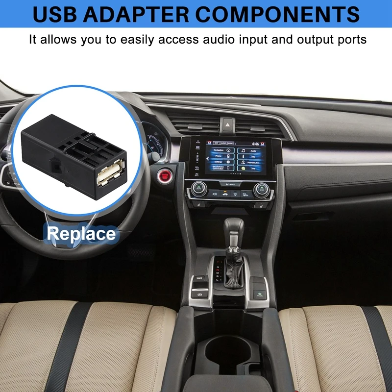 USB Adapter Assembly For Honda Accord CRV Civic HRV Odyssey Ridgeline 39112TY2A01 39112-TY2-A01 M56175TZ5