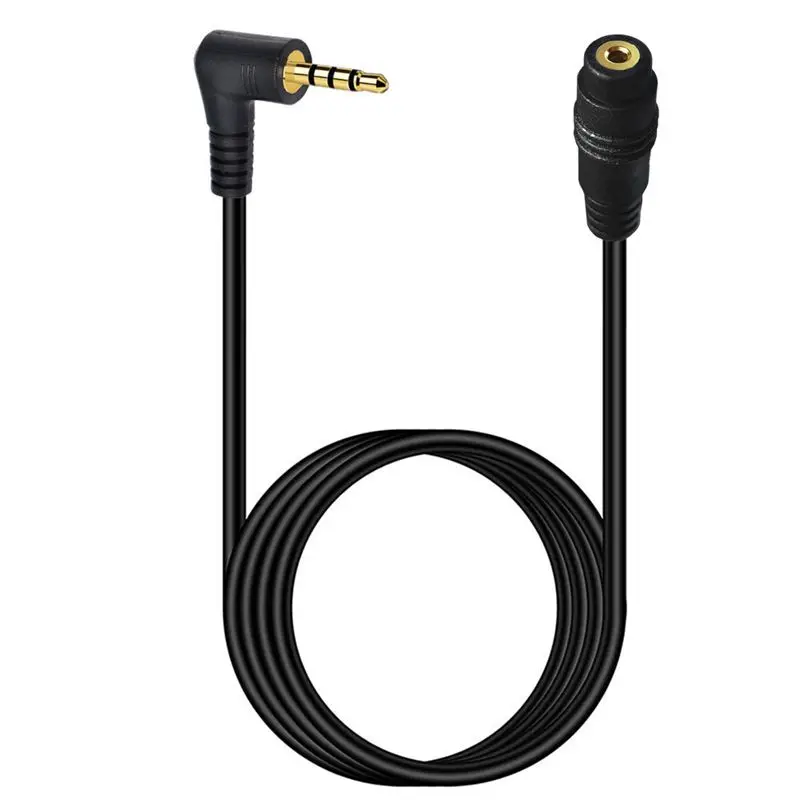 Przedłużacz mikrofon Audio słuchawki przewodowe o średnicy 2.5mm, jednobiegunowy 4-biegunowy, pozłacany kabel z czystego miedziany Adapter