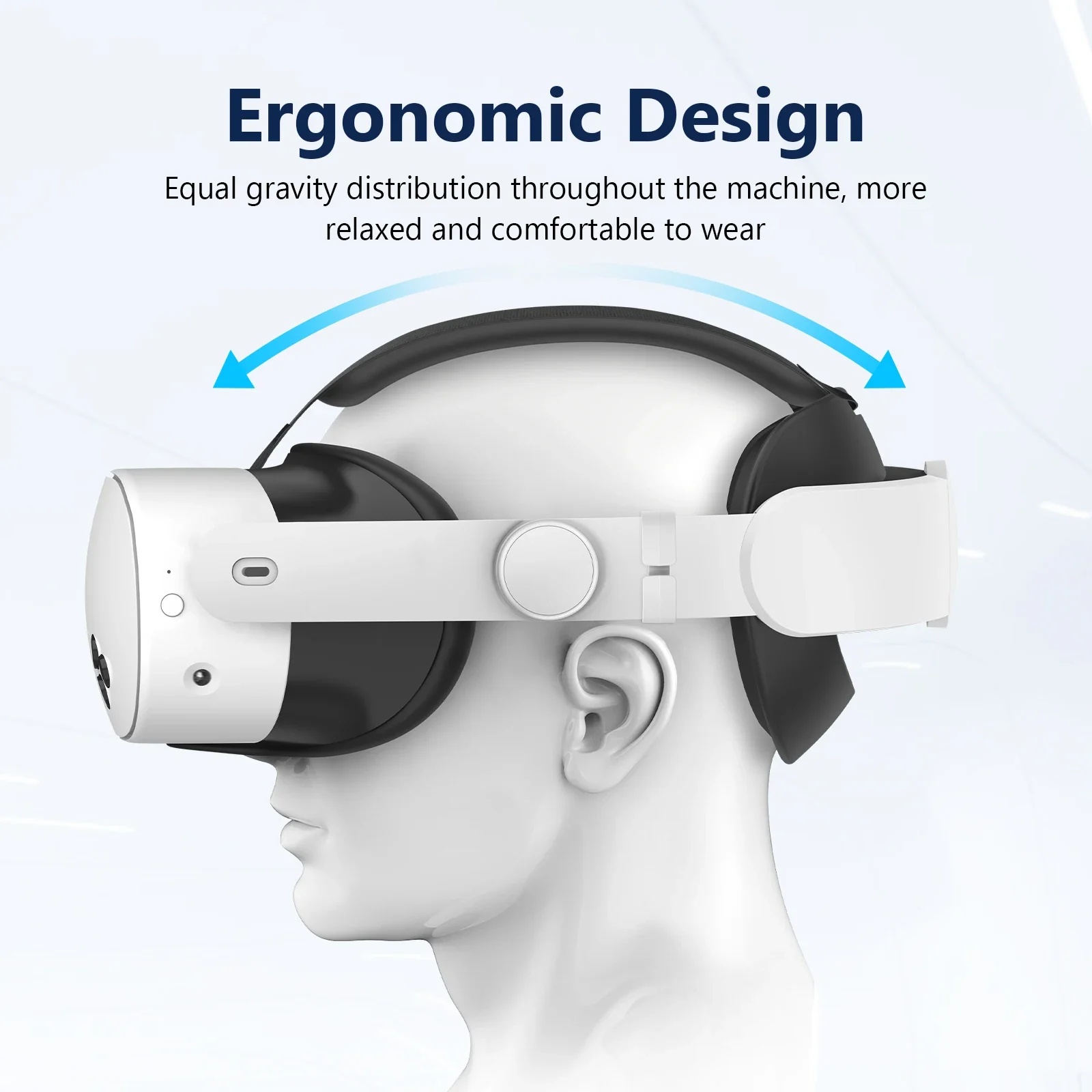 Ulepszony regulowany pasek na głowę do Meta Quest 3/3S wymienny pałąk Elite pasek nakrycia głowy do akcesoriów Oculus Quest 3S VR — zdjęcie produktu 4