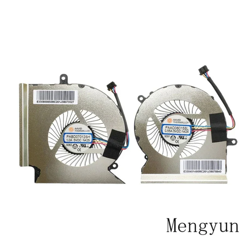 Laptop CPU GPU Cooling Fan for MSI GL65 GE65 GP65 WE65 Raider PABD07012SH 1.0A 5VDC N425 PAAD06015SL 0.55A 5VDC N426