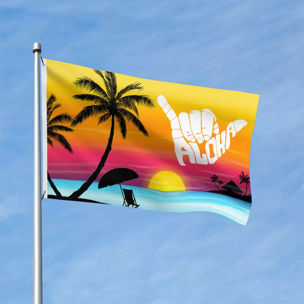 

Hawaii Aloha Flag home Camping Decor Gifts for Indoor Outdoor Decoration Banner logo Pattern Custom Flag