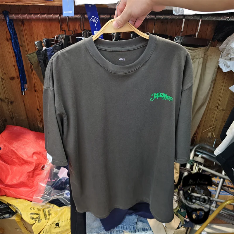 Loose casual oversized MADNESS pure cotton T-shirt men's streetwear