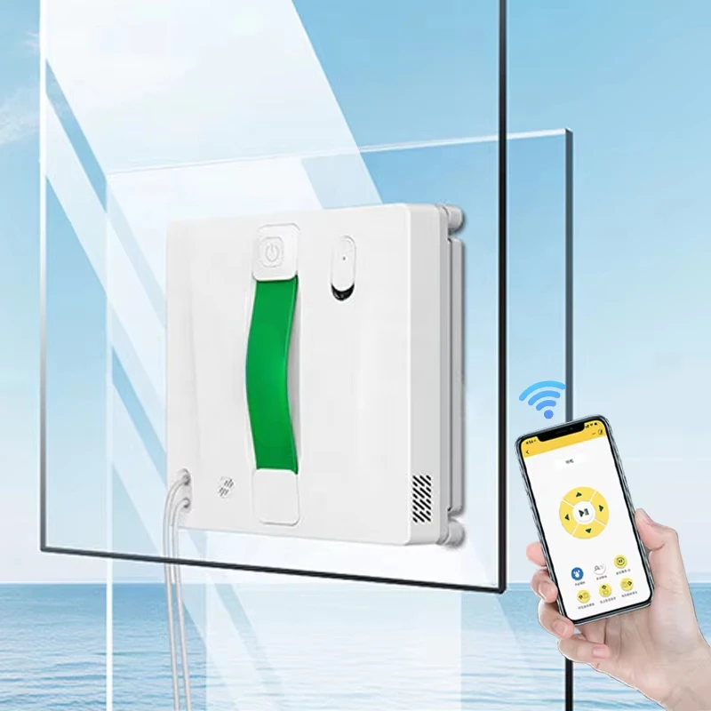 Smart Electric Window Cleaner 10 Languages Brushless Motor Full Coverage Atomized Spray Household Compatible Mobile APP