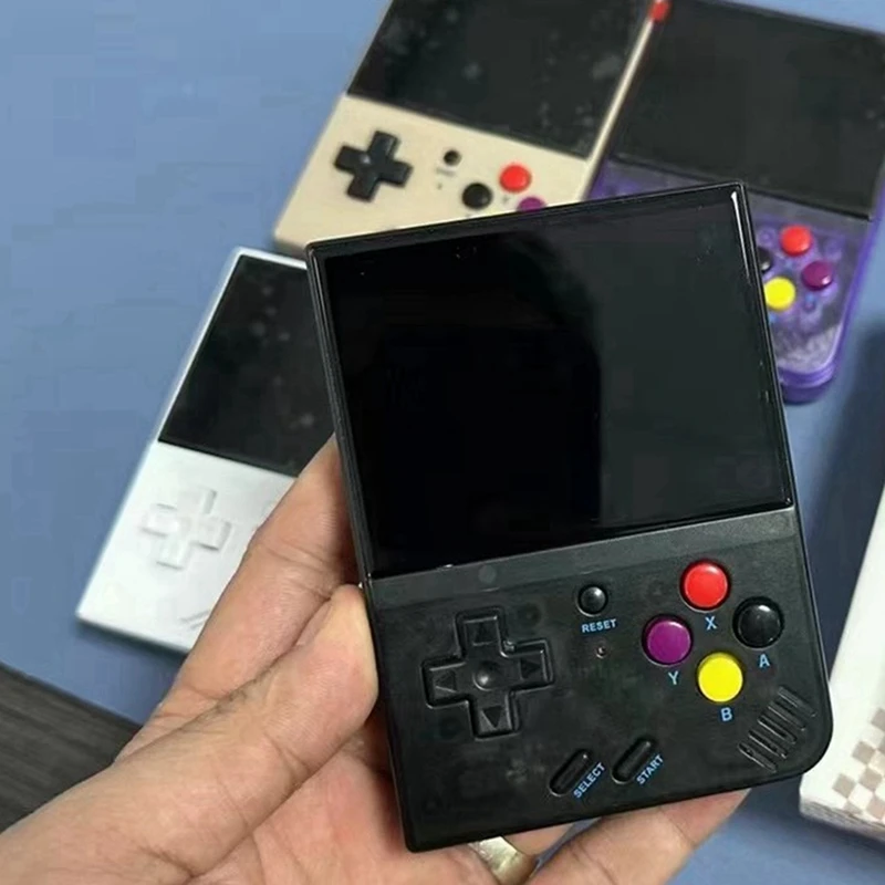 Konsol Game Genggam FORW-Retro R33s Konsol Game Layar Ips 3.5 Inci Transparan Konsol Game Portabel Mini