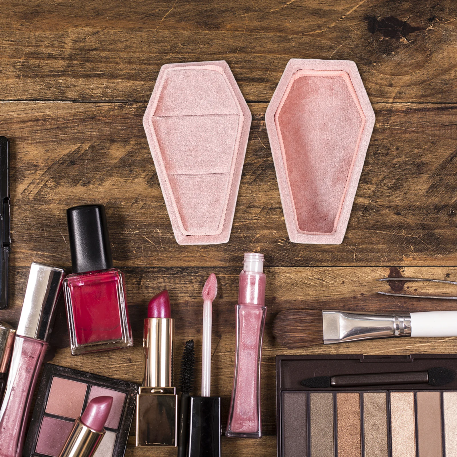 

Готическая коробка для колец в виде гроба, винтажный маленький футляр для ювелирных изделий, органайзер для колец, серег, предложения, свадебный декор, готическая коробка для колец