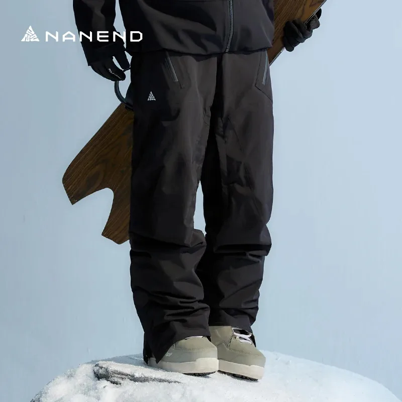 

NANEND Snowboard Pants Waterproof, Warm, Windproof and Wear-resistant Outdoor Skiing Men's and Women's Snow Clothes RECCO