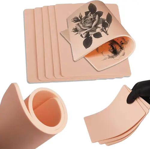 10/5/3/1 Uds. Piel de práctica de tatuaje cuero sintético de doble cara maquillaje permanente tatuaje principiante entrenamiento práctica piel falsa