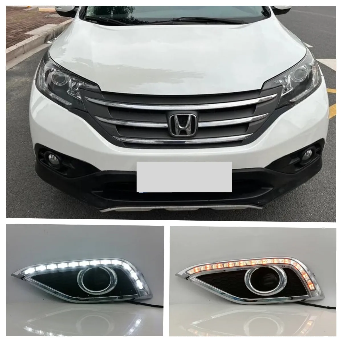 LED DRL For Honda CRV CR-V 2012 2013 2014 Daytime Running Light Waterproof Daylight Lamp With Dynamic Turning Light Signals 12V Accessories Kit Set