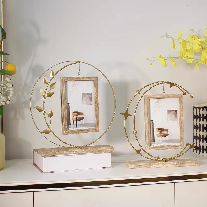 الشمال الإبداعية إطار صور الحديثة مصمم الحديد الفن الوجهين إطار صور فاخر زوجين هدية ديكور المنزل كادر صور FYP