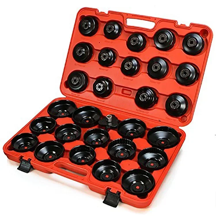 30 Pieces Of SET Cap Type Oil Filter Wrench Sleeve Machine Filter Disassembly Tool