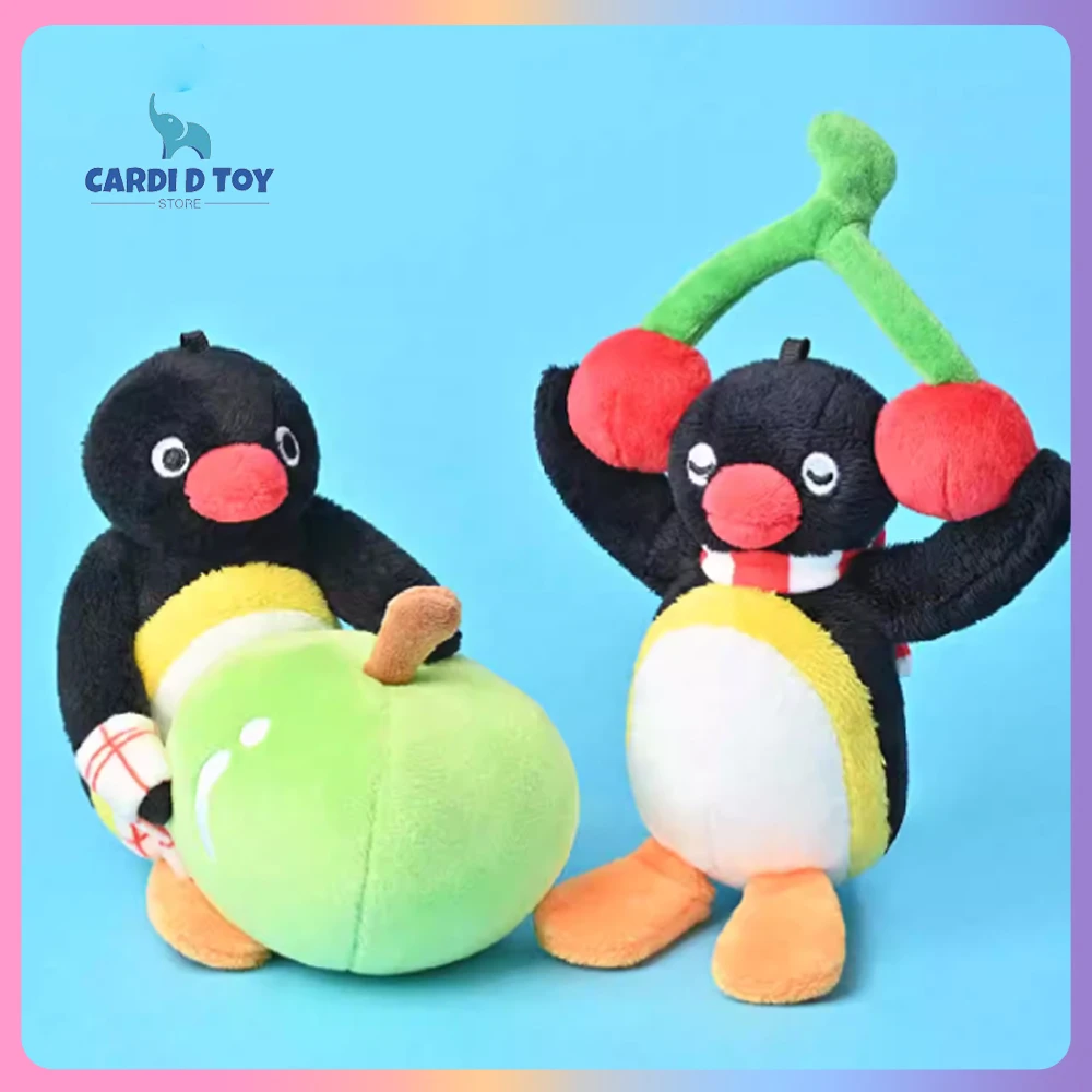جديد حقيقي Pingu ألعاب من نسيج مخملي البطريق دمية محشوة الكرز الاستماع أفخم المفاتيح البطريق الإبداعية الفاكهة سلسلة لعبة هدية لعبة #1
