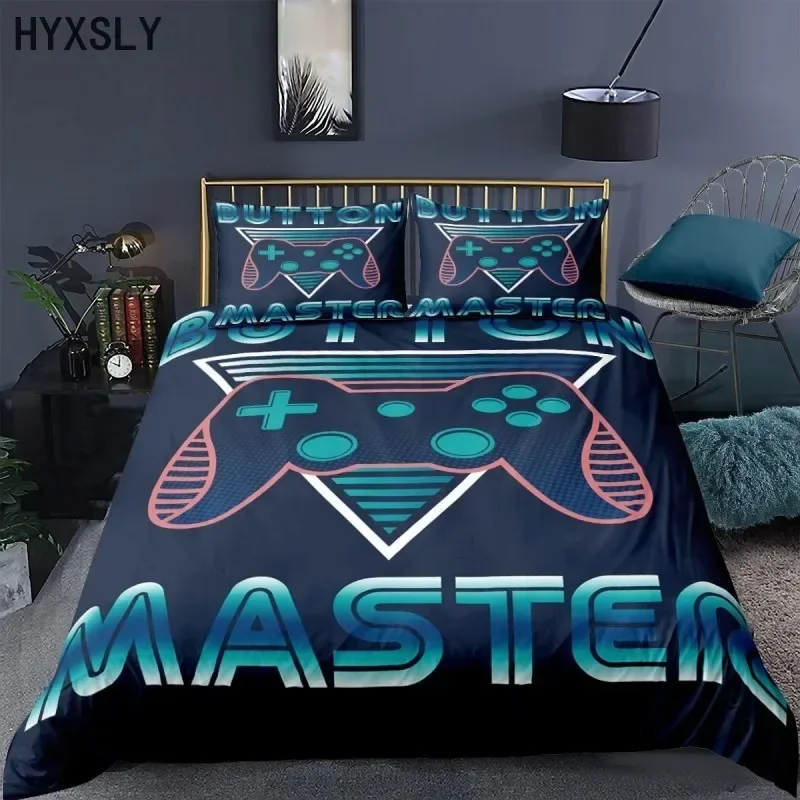 Gamepad Comforter Cover Bedding Set Teens Kids Boys Video Game Duvet Youth Modern Controller Printed Bedspread Twin Full Size