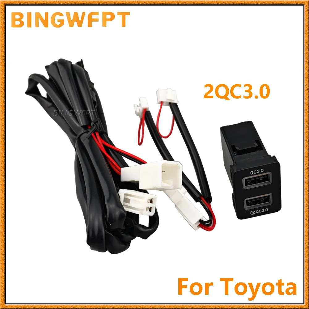 For Toyota Corolla 2006-2013 Car Charger Adapter Dual Fast Phone Charger For Toyota RAV4 2008-2012