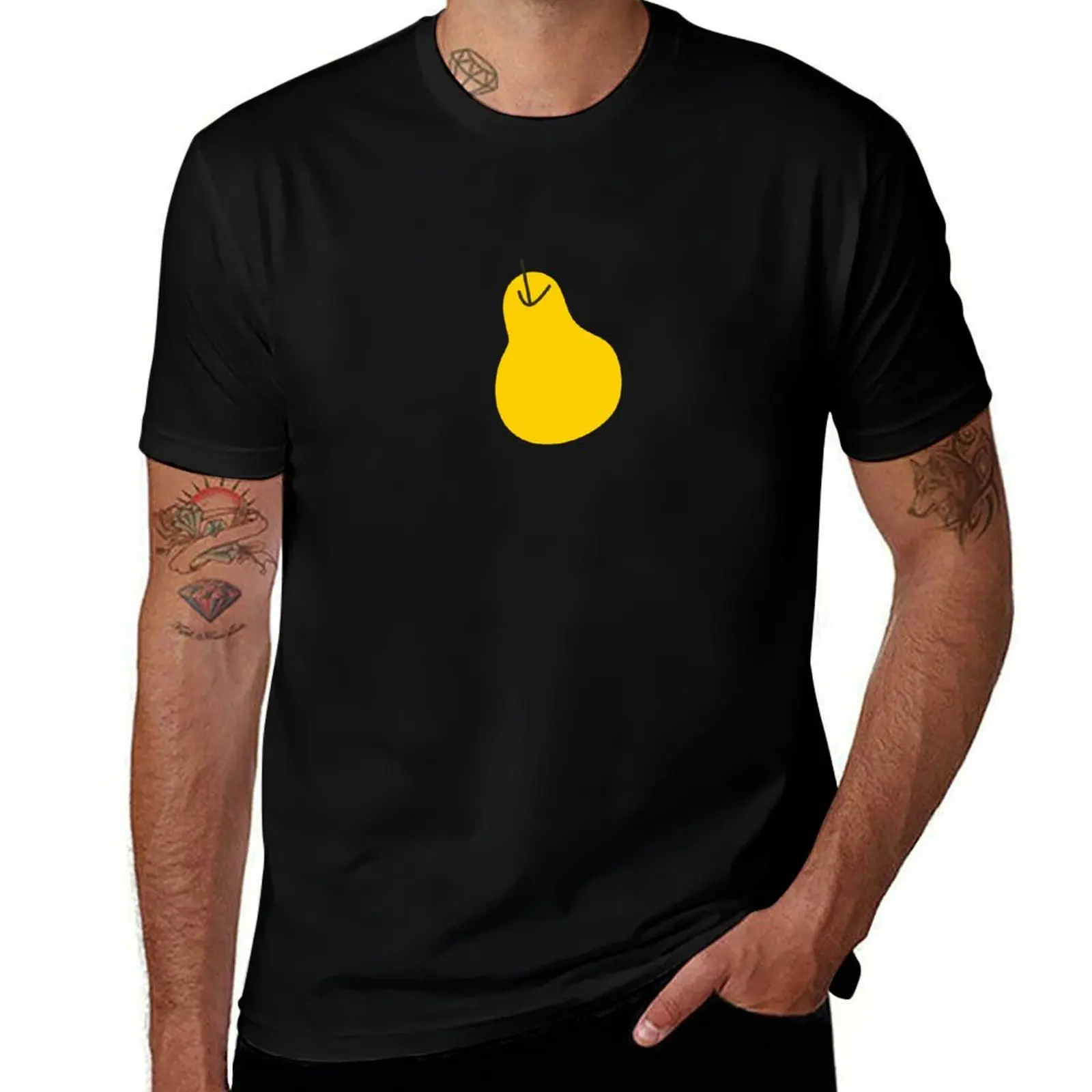 A yellow pear T-Shirt croswit shirt man Funny t-shirts boys animal print mens t shirts top quality