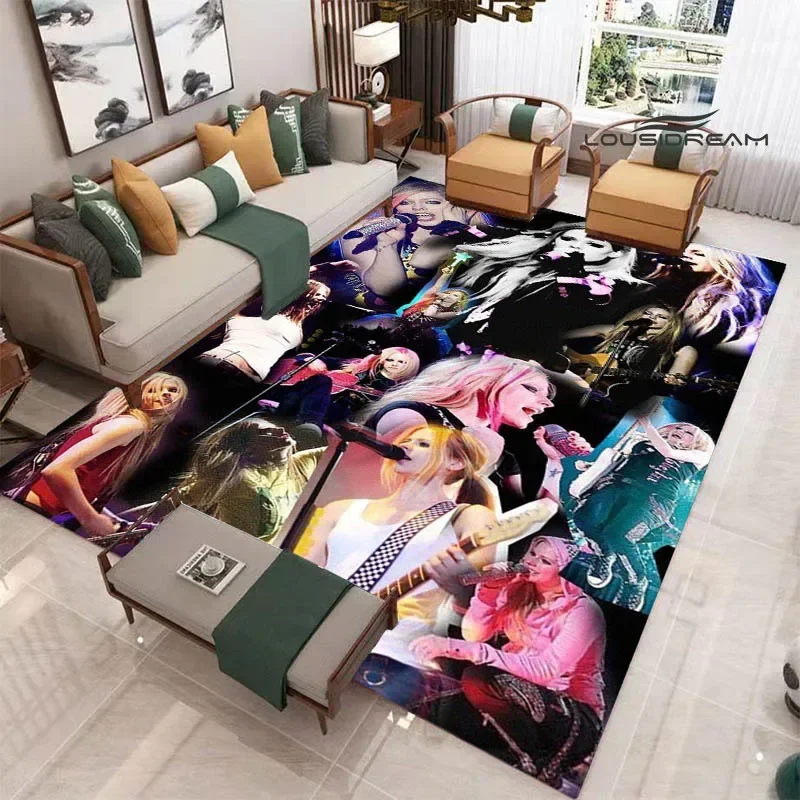 Singer A-AVRIL LAVIGNE Printed carpet non-slip carpet washroom floor mat Fashion Yoga mat bedroom decoration birthday gift