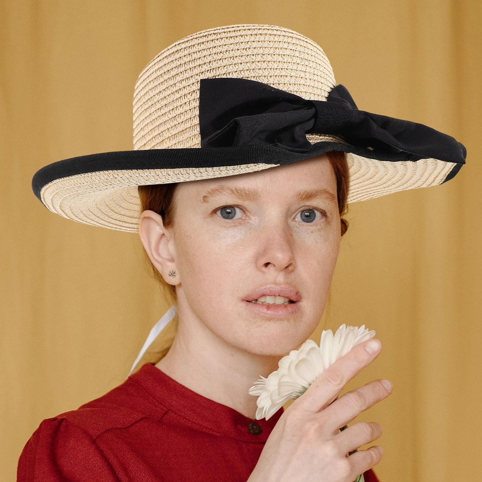 

Foldable Wide Outdoor Wide Brim Protection With Bow Women Bucket Bow Sun Hat Beach Straw Lightweight Women Bucket Hat