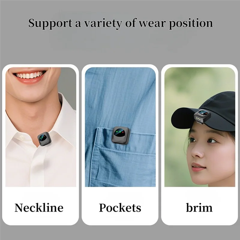 ไมโครโฟนไร้สายแบบหนีบปกเสื้อ ABZZ,360 °   การรับสัญญาณแบบรอบทิศทางและการลดเสียงรบกวนอัจฉริยะ แบบเสียบแล้วใช้งานได้ทันทีสำหรับพีซี/สำหรับไอโอเอส/สำหรับแอนดรอย