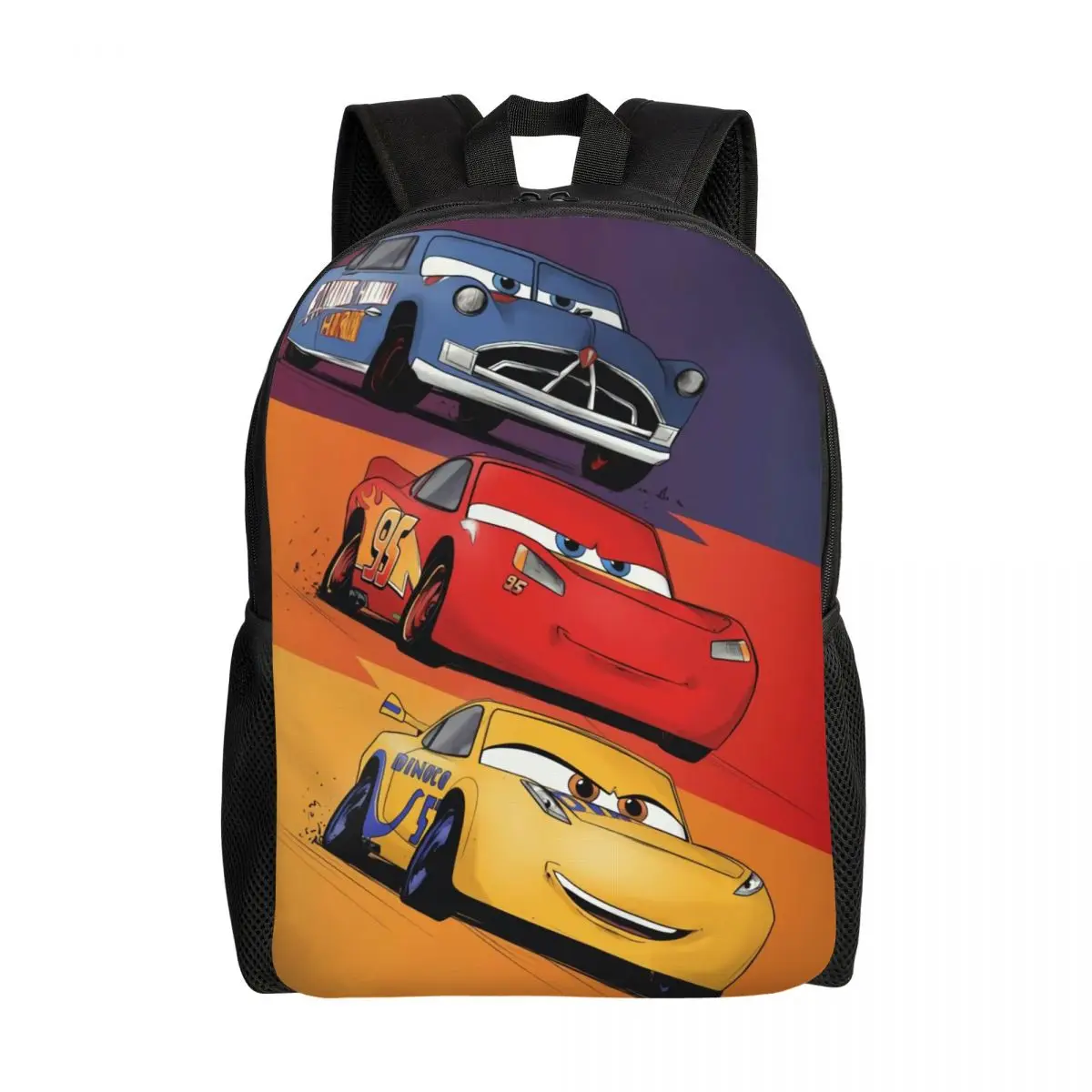 Custom Lightning McQueen Racing Car Laptop Backpack Women Men Casual Bookbag for College School Students Bag