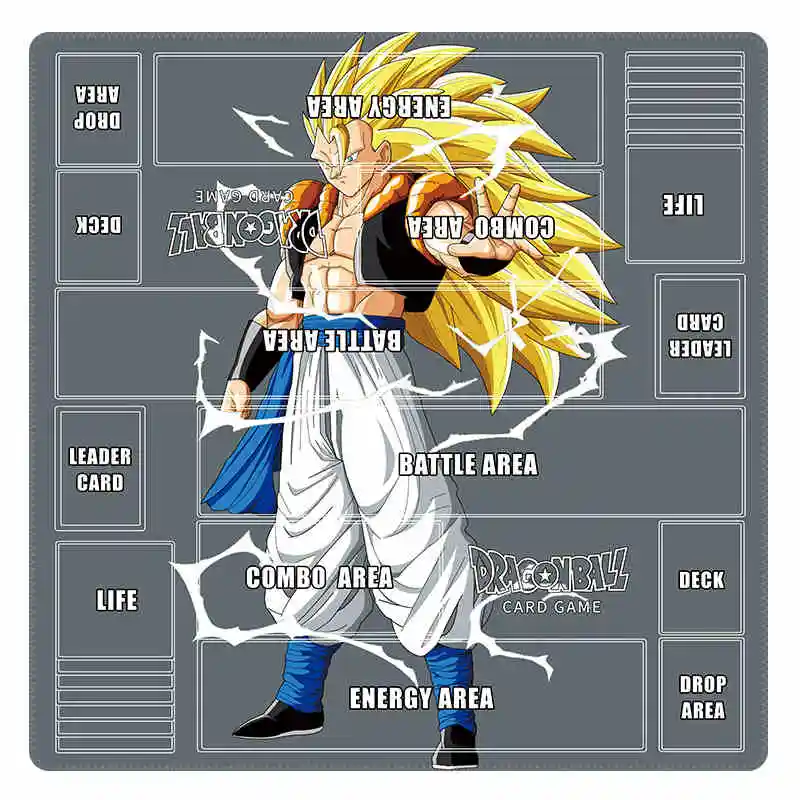 600X600X2Mm Dragon Ball Super Saiyan Board Game Card Mat TCG Son Goku Vegeta Iv Double Battle Table Pad Anime Card Gift Toy