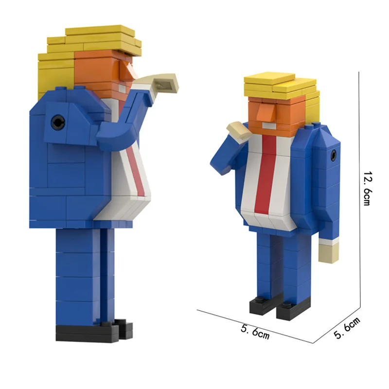 Figurine de masque de célébrité américaine, ensemble de nuits de construction, modèle de briques, cadeau de jouet, Donald Trump, MOC