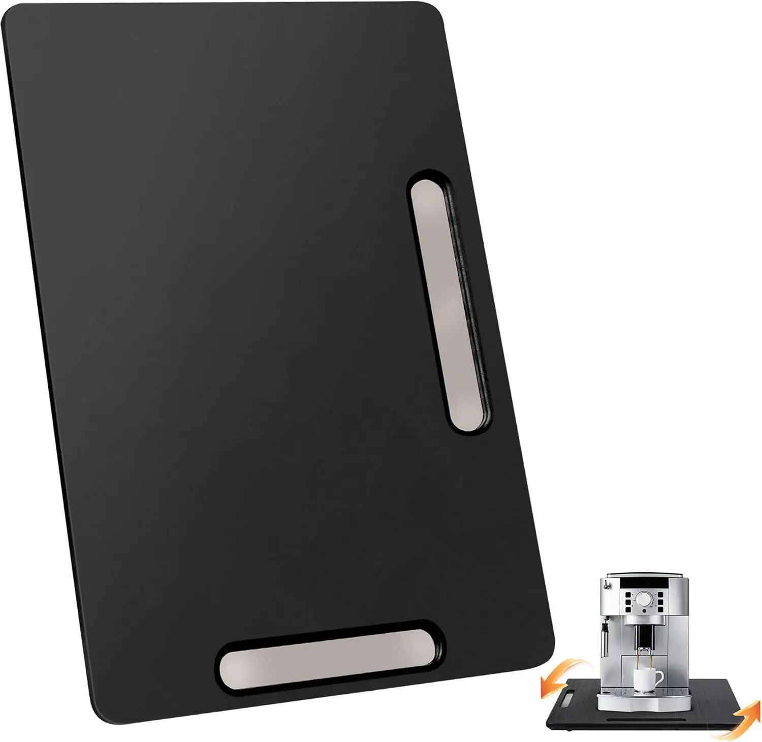 

Appliance Slider for Kitchen Appliances 360° Rolling Sliding Tray for Coffee Maker Countertop, Bamboo Coffee Pot Slide