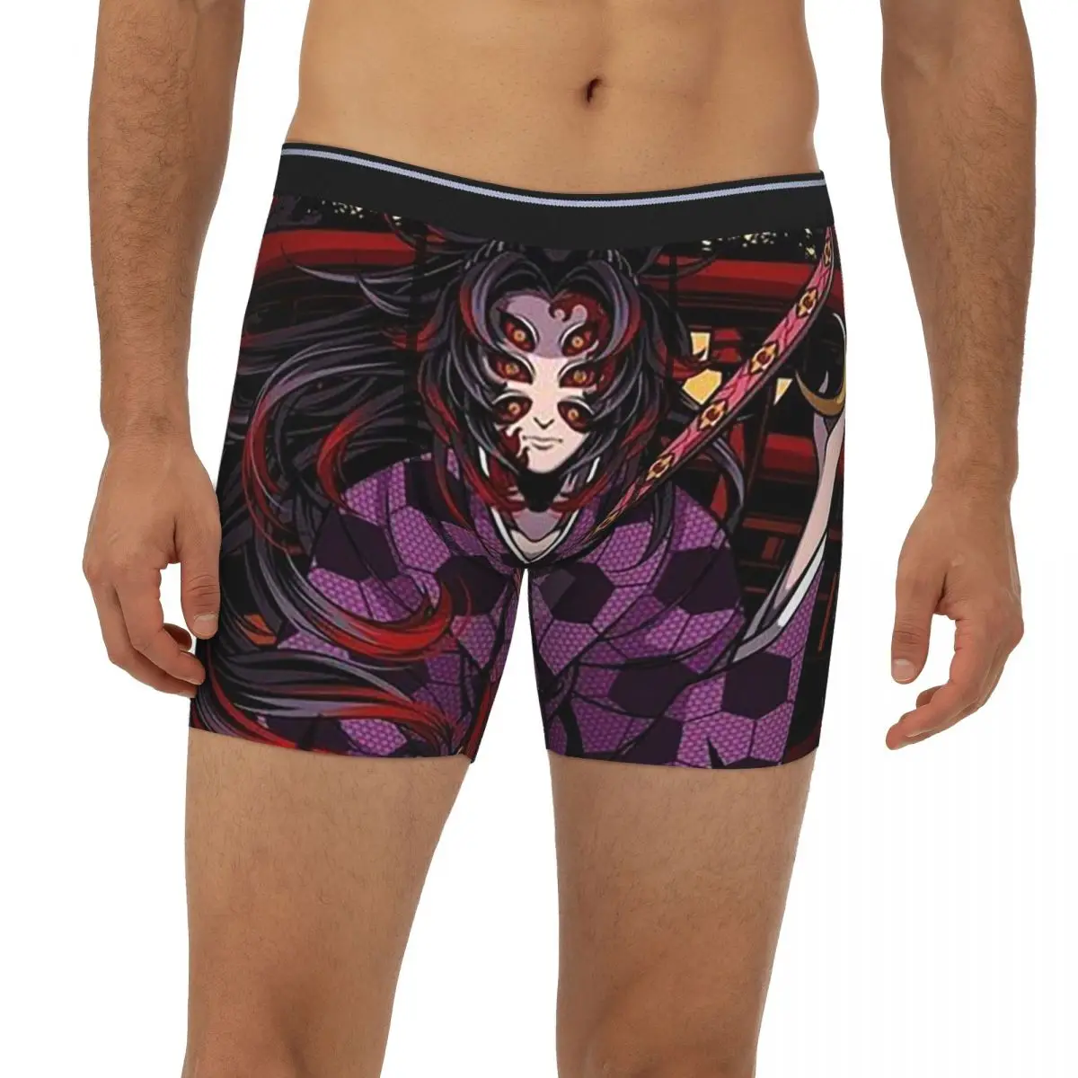 

Demon Slayer Upper Rank One Kokushibo аниме длинные трусы-боксеры короткие мужские трусы дышащее нижнее белье для Homme мужские подарки
