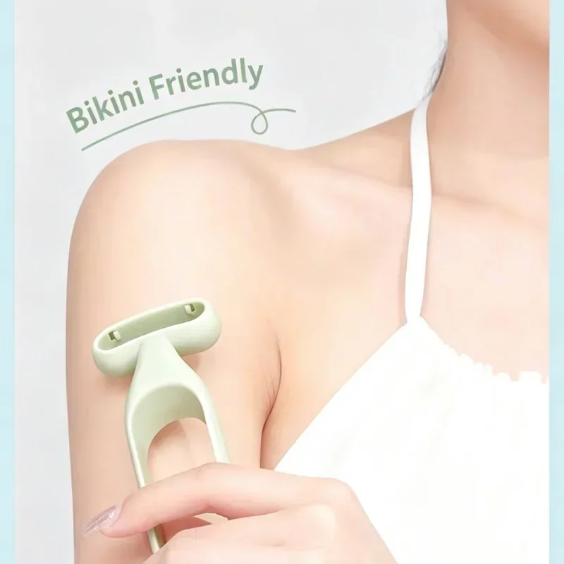 Women Gentle Safety Razor, Portable Body Hair Remover Shaver, Smooth Skin Shaving Tool for Legs Armpit Bikini