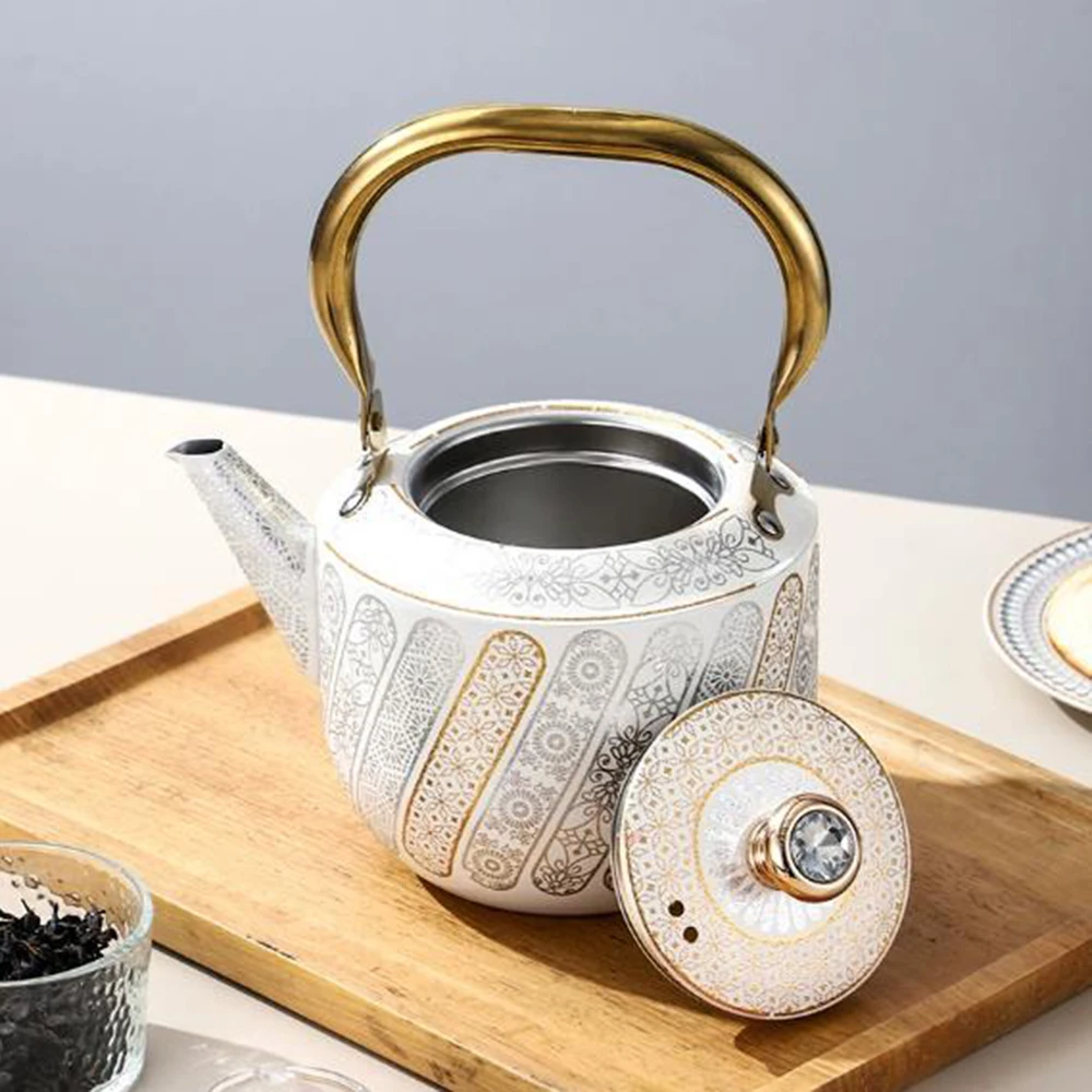 China-Chic style stainless steel kettle with tea strainer, Boiling water kettle, Induction cooker gas universal flower teapot