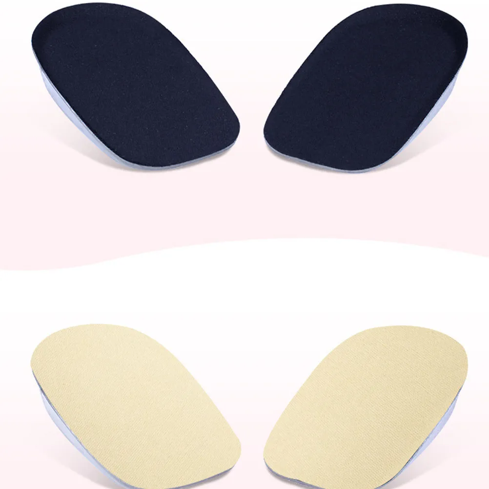 One Pair 1.5cm Invisible Shoe Lifts Height Increase Insoles for Men Women PU Silicone Ventilated Odorless Shock Absorbing Heel