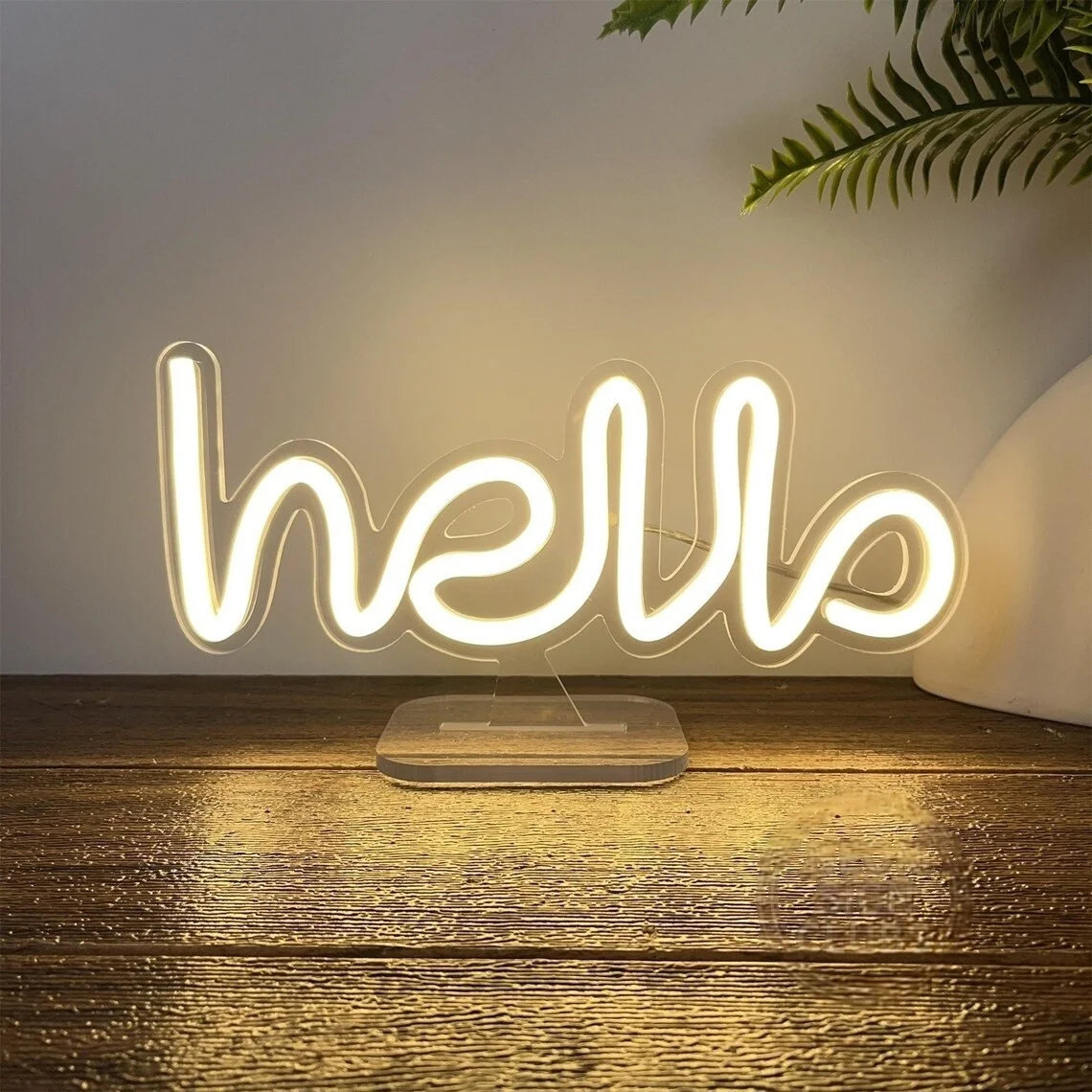 

Hello Neon Sign, Custom Neon Sign For Desk Bedroom Gift Wedding Party Business Banner Decoration