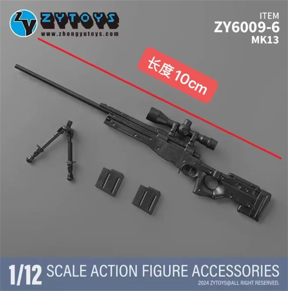 

ZYTOYS Scale 1/12 Mini Toys Model MK43 AK74 MK13 M200 M82A1 PVC Material Not Real For 6" Doll Figure Scene Component DIY