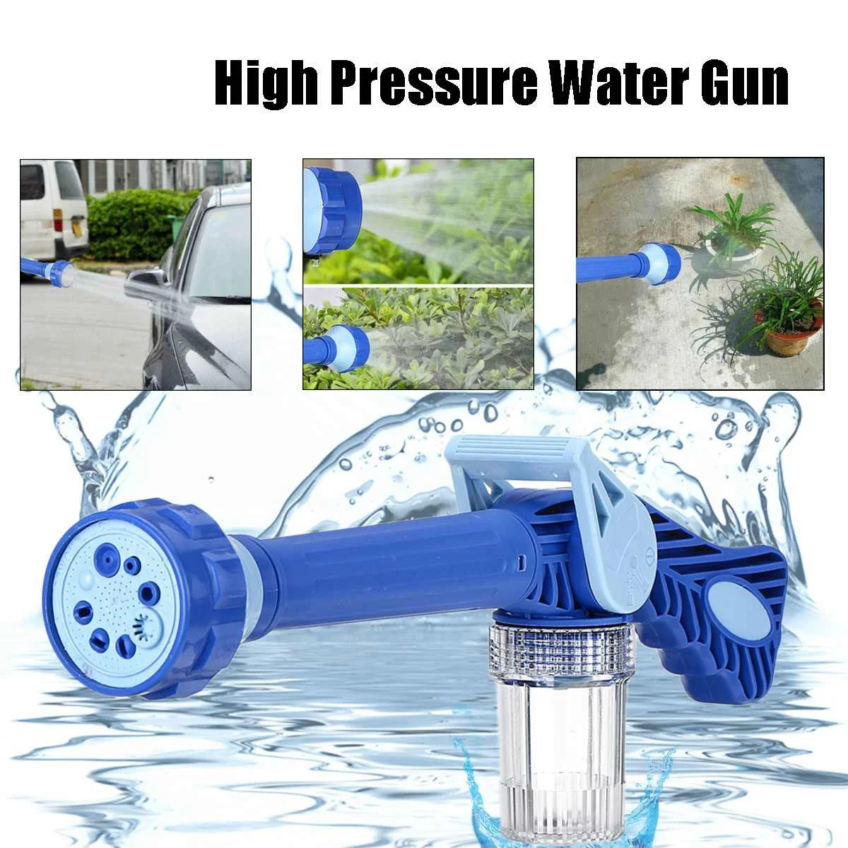 8 in 1 Garden Multi-Gun Auto Foam Water-Gun Car Washer Water-Gun High Pressure Cleaning Car Washing Snow Foam-Gun