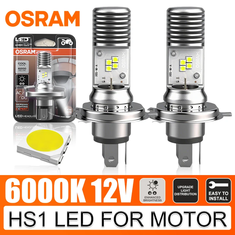 أوسرام دراجة نارية المصباح PX43T HS1 LED مصباح الضباب HS1 LED موتو لمبات مرحبا/لو شعاع للدراجات النارية سكوتر المصابيح الأمامية 5 واط 550/700LM