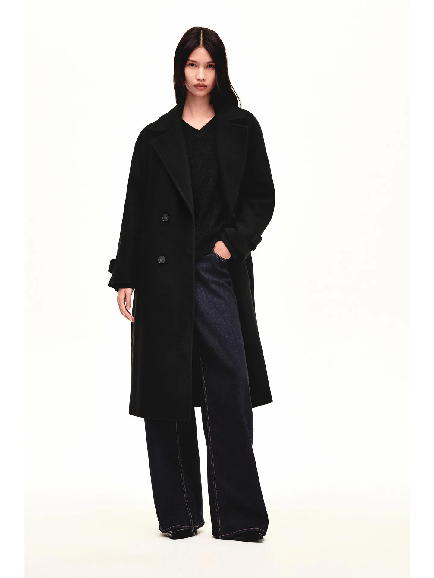 

Spring 2026 Unique Sli Long Sve Lapel Coat Women's Soft Loose Outerwear Ele Commute Sle Pure E-commerce Ss