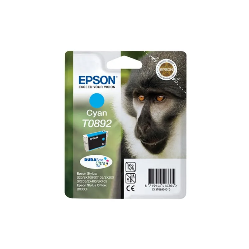 Epson T0892 Cyan Original ink cartridge-C13T08924011 T0892 tintasycartuchos.com