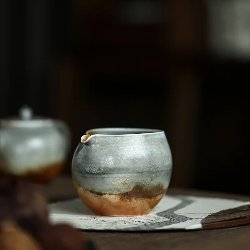 

Jingdezhen Firewood Burning round Melting Pitcher Natural Dust Crystalline Slice Mouth Fair Cup Firewood Burning Fair Natural Du