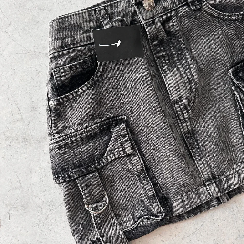 Harajuku Multiple Pockets Denim Plaid Skirt Vintage Goth Black Y2k Mini Skir Fashion Womens Casual Versatile Sexy Streetwear