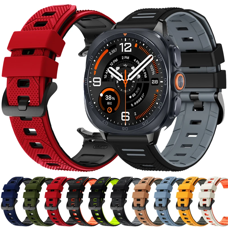 Silikonarmband für Samsung Galaxy Watch 9 8 40mm 44mm/8Classic 46mm Sportarmband für Samsung Galaxy Watch Ultra2 2026 47mm 2025