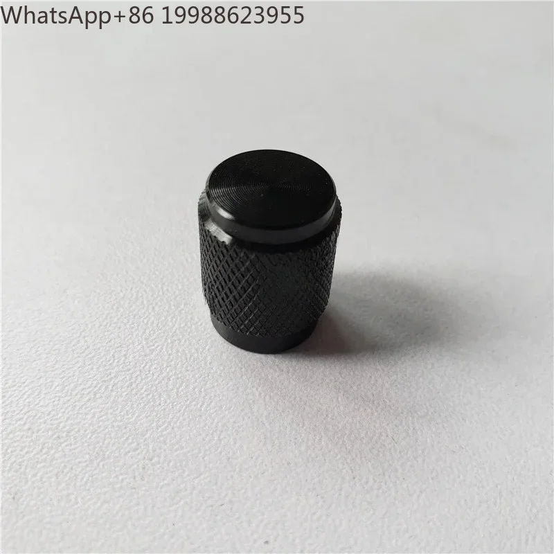8Pcs Aluminum Knob Potentiometer Knob D Shaft Knurled 12.5*16*6Mm Black Car Audio Amplifier Tuning Cap Encoder Volume Control