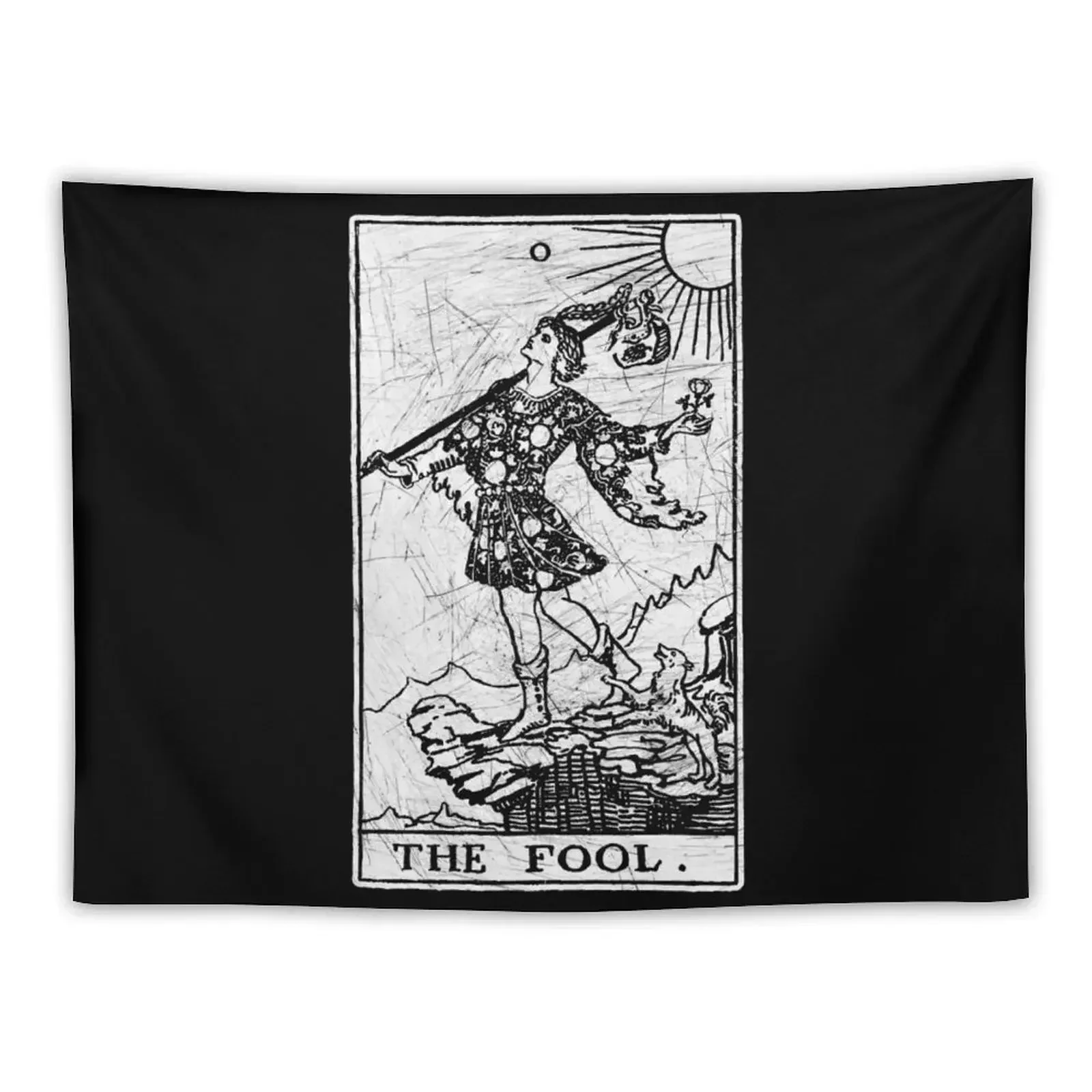 The Fool Tarot Card - Major Arcana - fortune telling - occult Tapestry Home Supplies Bedroom Decor Wall Art Tapestry